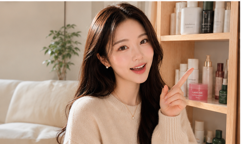 Mina explaining K-beauty